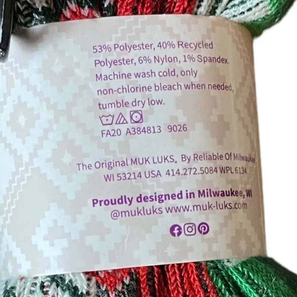 Muk Luks Women's Holiday Boot Socks One Size Fits Most - New